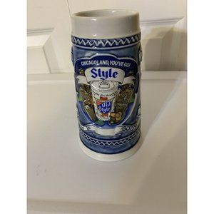 Old Style G. Heileman Beer Stein Chicago‎ Chicagoland "You've got Style" 1982